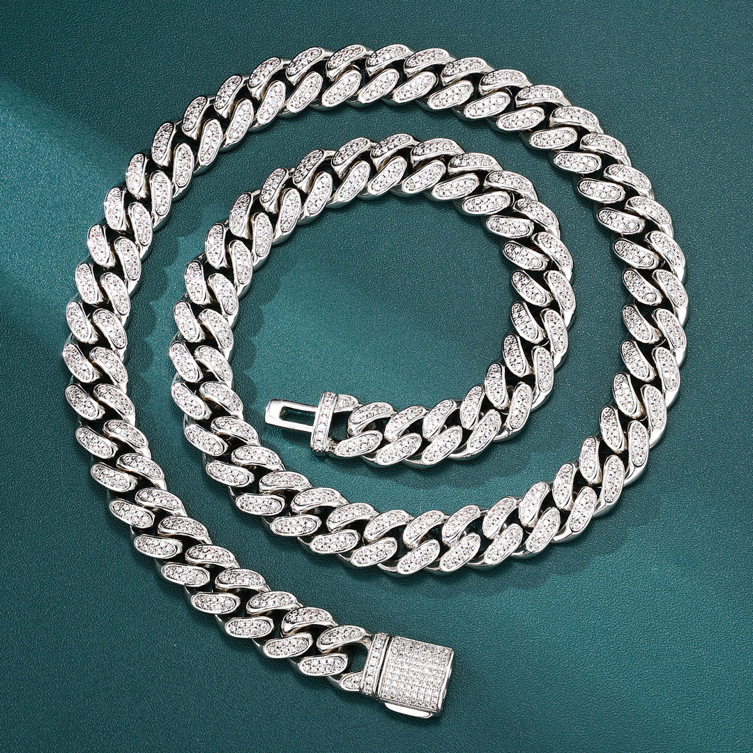 Cuban Chain - 12mm (White Gold)