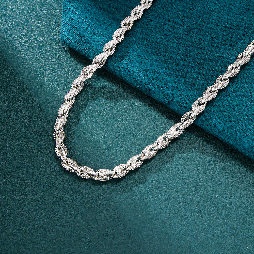 Rope chain Necklaces - 6mm (White Gold)