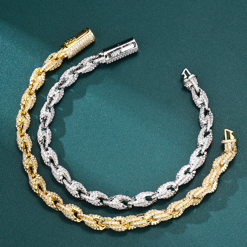 Rope chain Bracelet - 6mm (18K Gold)