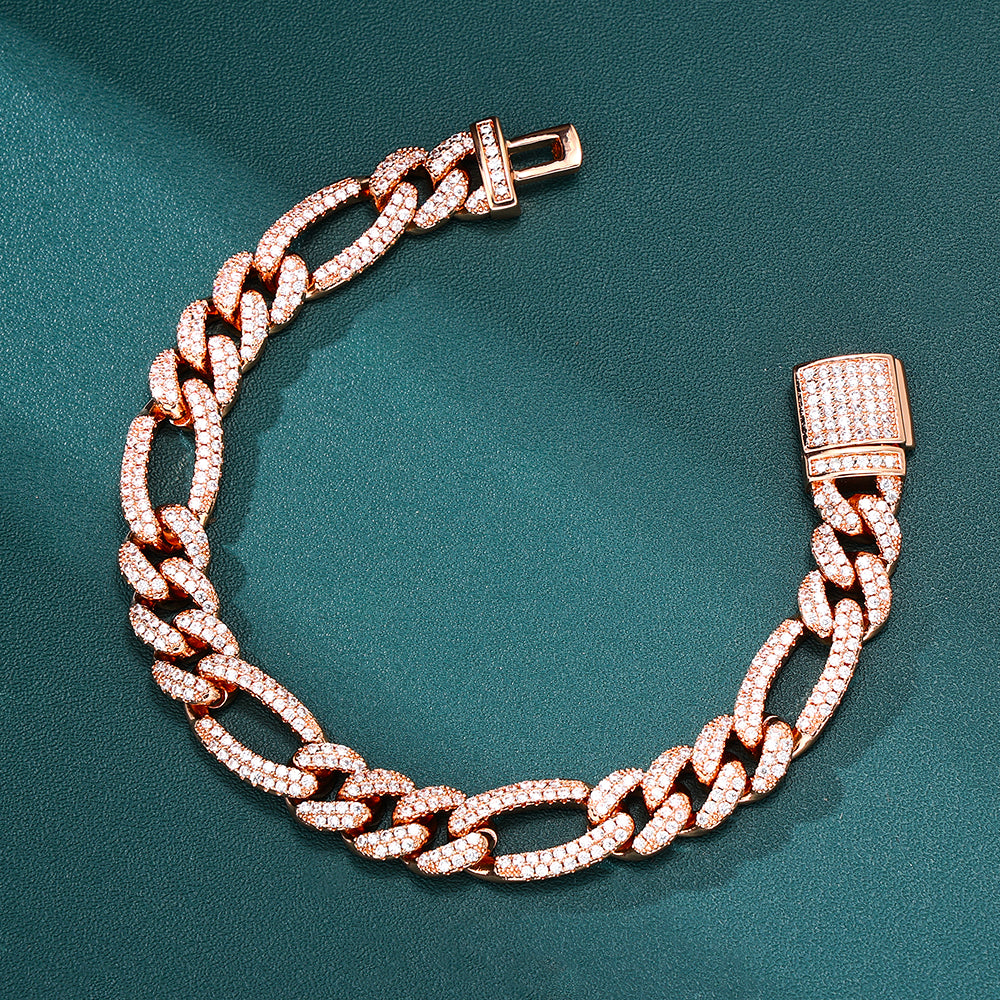 Figaro Bracelet - 10mm (Rose Gold)