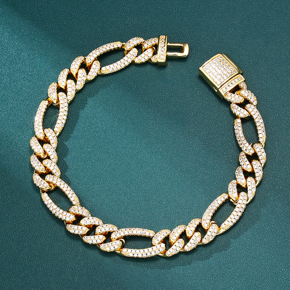 Figaro Bracelet - 10mm (18K Gold)