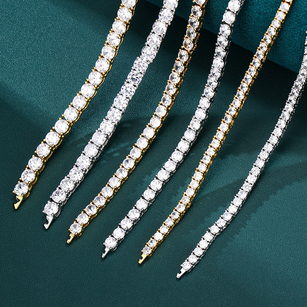 5mm Tennis Chain (White Gold)