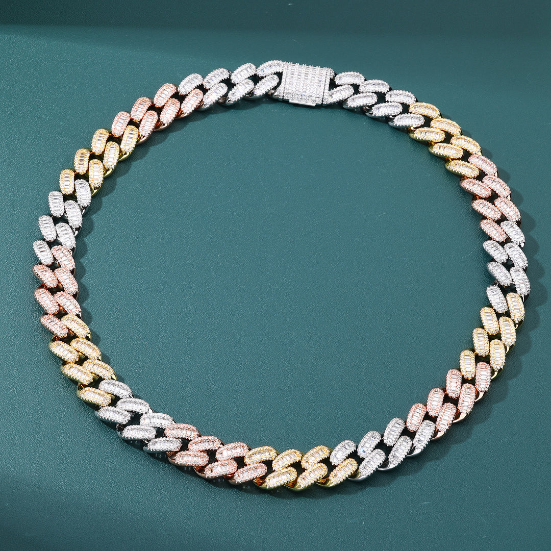 【新商品】Trinity Cuban Chain - 15mm (18K Gold × White Gold × Rose Gold)