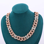 Load image into Gallery viewer, Gucci Cuban Chain -15mm (2Tone White/Rose Gold)
