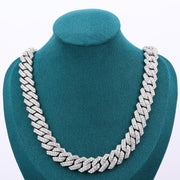 Prong Cuban Chain - 14mm (White Gold)