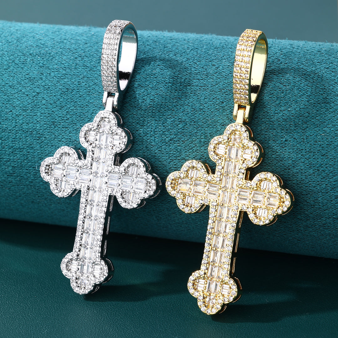 Royal Chapel Cross Pendant - (White Gold)【無料ネックレス付属】