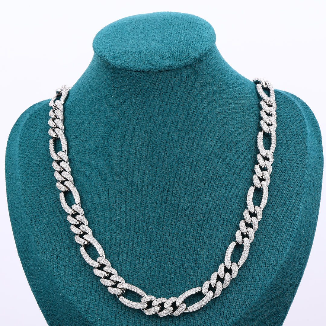 Figaro Chain - 10mm (White Gold)