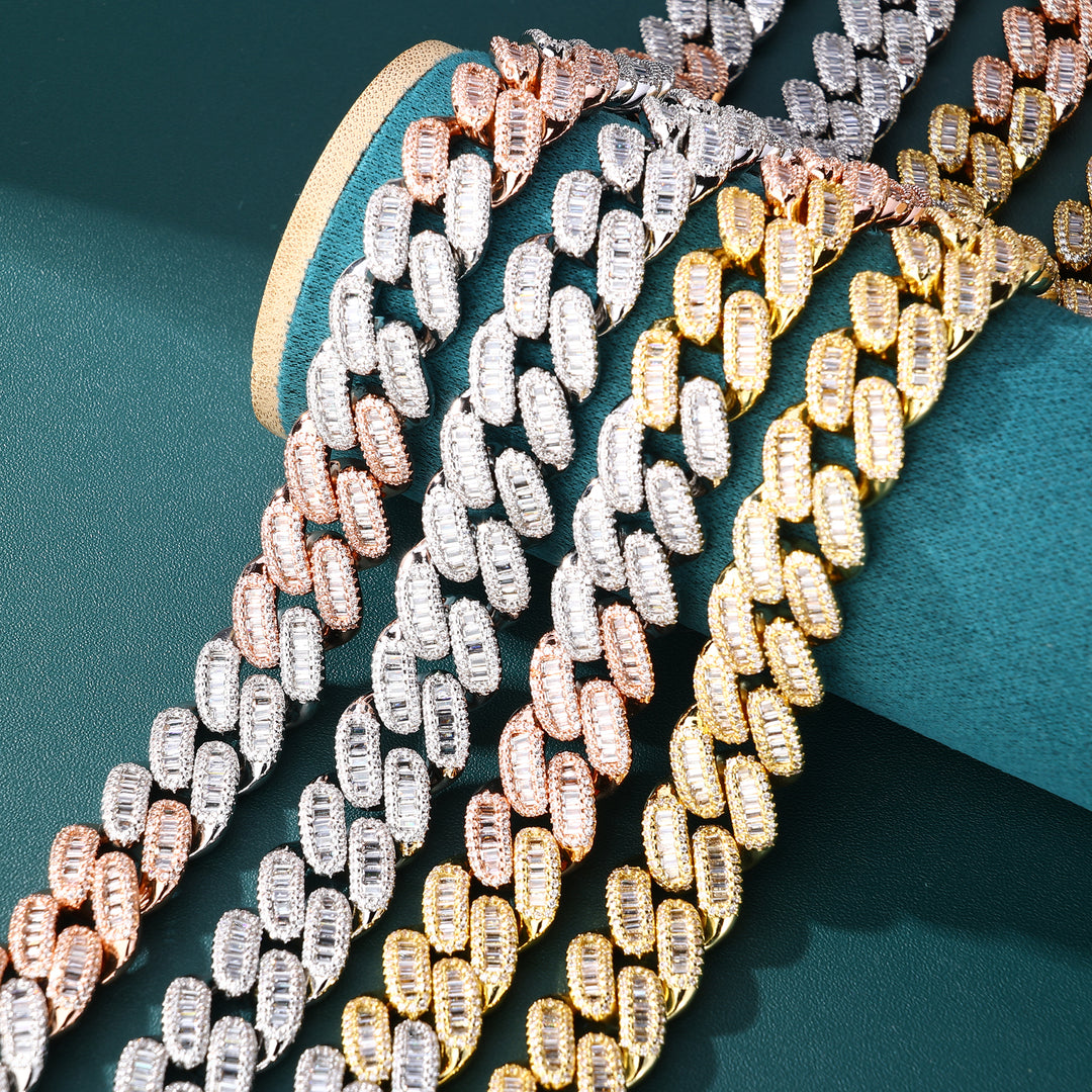 【新商品】Duality Cuban Chain - 15mm (White Gold × Rose Gold)