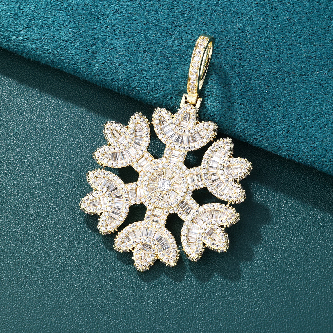 Ice Bloom Pendant - (18K Gold)【無料ネックレス付属】