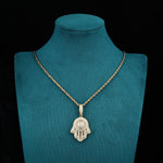 ギャラリービューアに画像を読み込み、Hamsa Shine Pendant - (18K Gold)【無料ネックレス付属】
