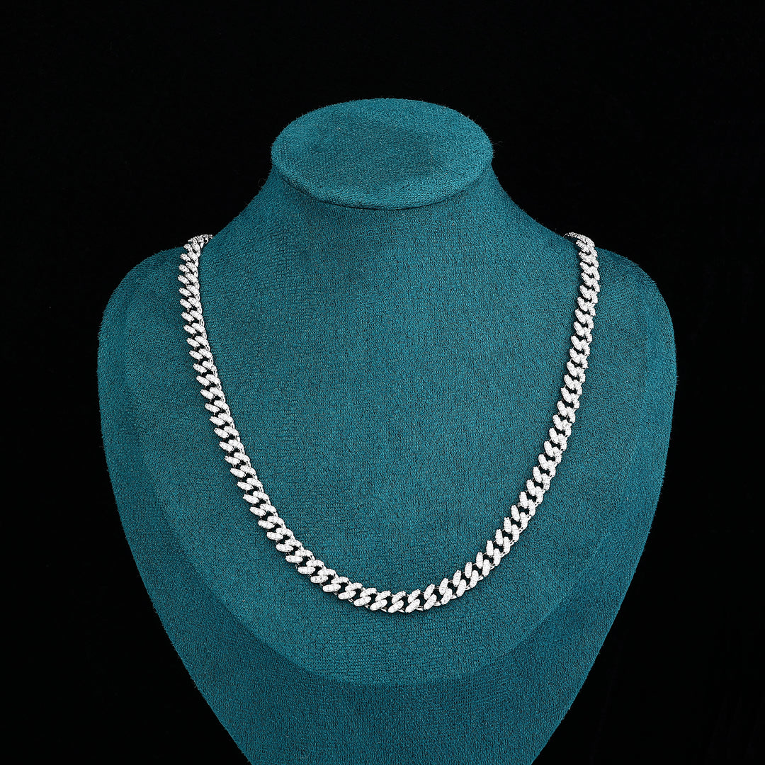 SERPENT CUBAN CHAIN - 6mm (White Gold)