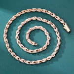 ギャラリービューアに画像を読み込み、Rope chain Necklaces - 6mm (Rose Gold)
