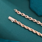 ギャラリービューアに画像を読み込み、Rope chain Necklaces - 6mm (Rose Gold)
