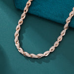 ギャラリービューアに画像を読み込み、Rope chain Necklaces - 6mm (Rose Gold)
