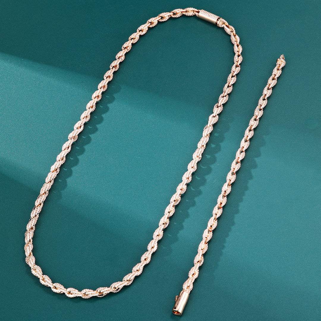 Rope chain Necklaces - 6mm (Rose Gold)