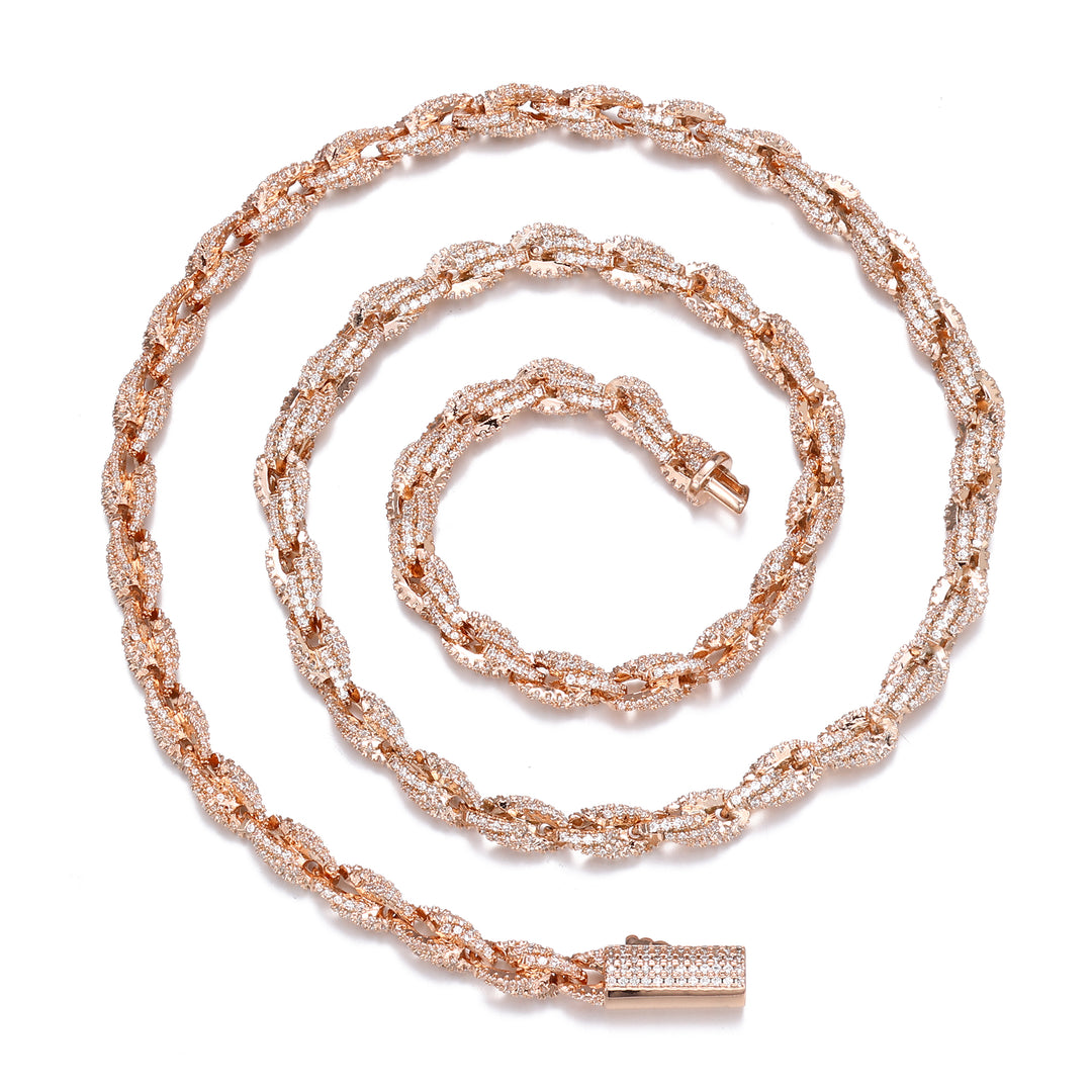 Rope chain Necklaces - 6mm (Rose Gold)