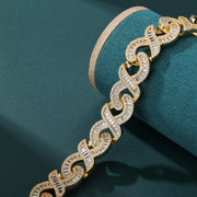 Infinity Twist Bracelet - 15mm (18K Gold)