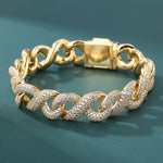 ギャラリービューアに画像を読み込み、Infinity Cuban Bracelet - 16mm (18K Gold)
