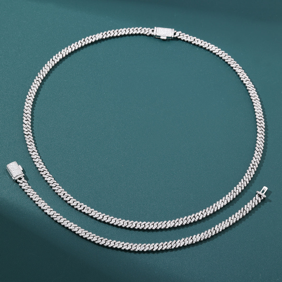 ESSENTIAL CUBAN BRACELET - 5mm (White Gold)