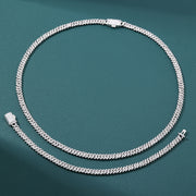 ESSENTIAL CUBAN BRACELET - 5mm (White Gold)