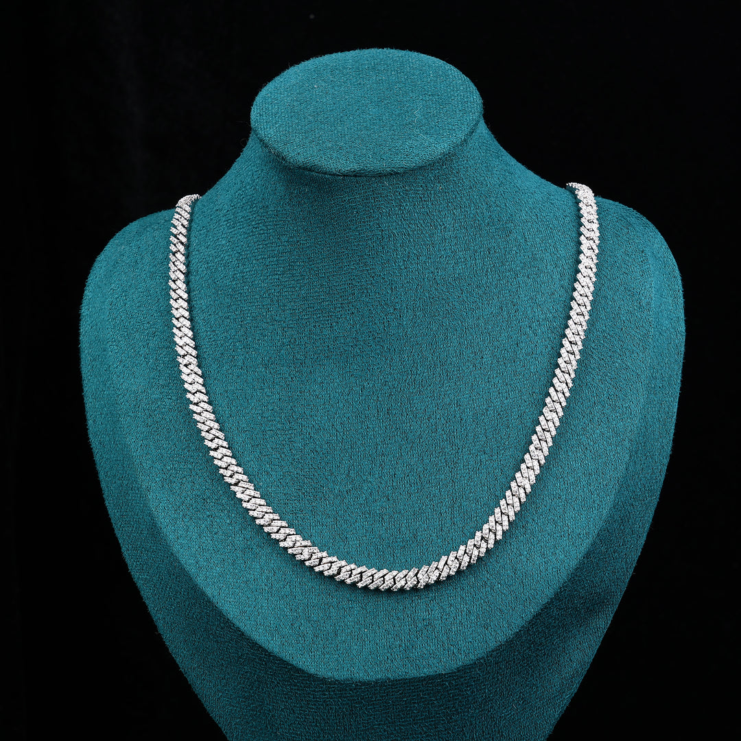 ESSENTIAL CUBAN CHAIN - 5mm (White Gold)