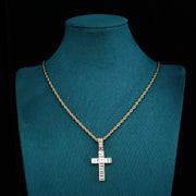 Ice Bar Cross Pendant - (18K Gold)【無料ネックレス付属】