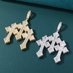 Load image into Gallery viewer, Trinity Strike Cross Pendant - (White Gold)【無料ネックレス付属】
