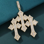 Load image into Gallery viewer, Trinity Strike Cross Pendant - (18K Gold)【無料ネックレス付属】

