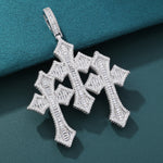 Load image into Gallery viewer, Trinity Strike Cross Pendant - (White Gold)【無料ネックレス付属】
