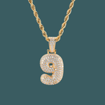 Load image into Gallery viewer, Custom Number Pendant - Bubble Initial【無料ネックレス付属】
