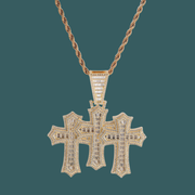Holy Triple Cross Pendant - (18K Gold)【無料ネックレス付属】