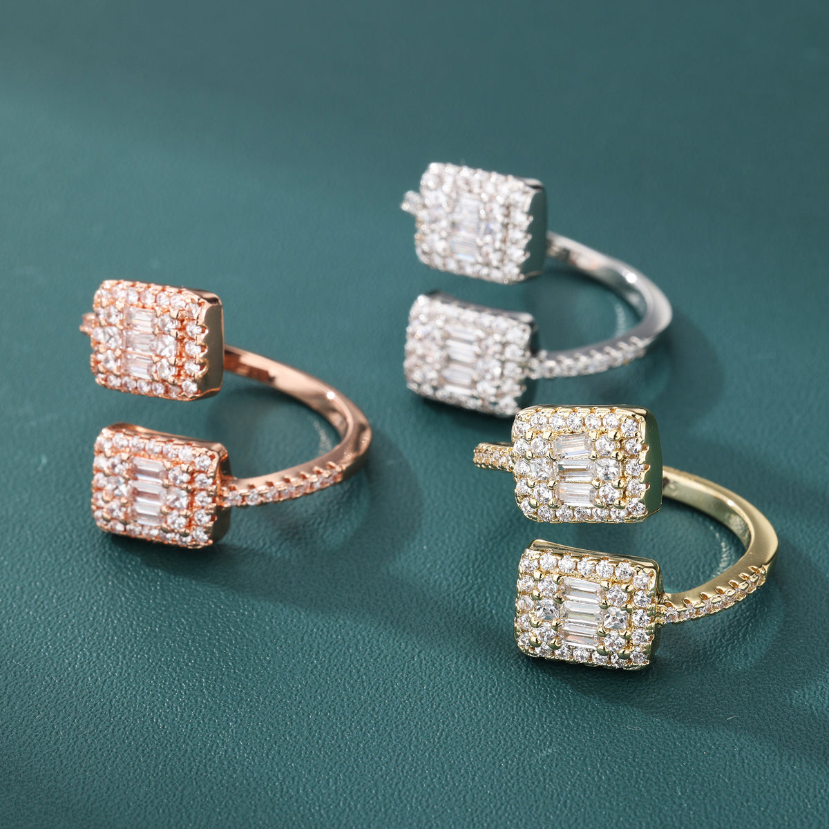 Gem Double Charm Ring - 16mm (18K Gold Plated) – EMPIRE HOLLYWOOD