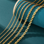 Rope Chain - 2mm〜6mm (Gold)