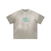 Live Until You Die TEE / GRAY X MINT BLUE　