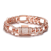 Figaro Bracelet - 10mm (Rose Gold)
