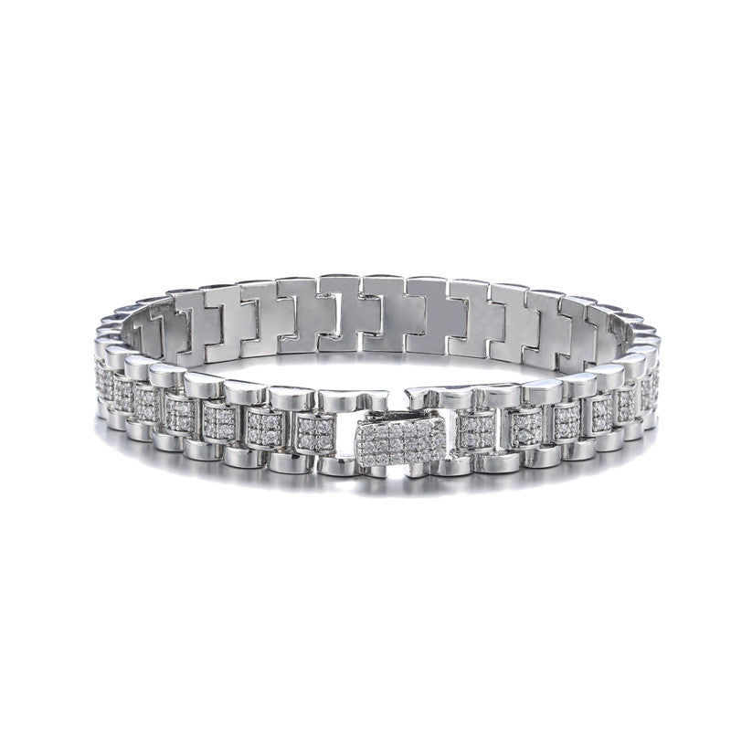 Imperial Box Bracelet - 10mm (White Gold)