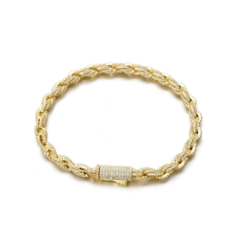 Rope chain Bracelet - 6mm (18K Gold)