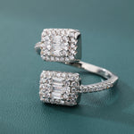 ギャラリービューアに画像を読み込み、Gem Double Charm Ring - 16mm (White Gold)
