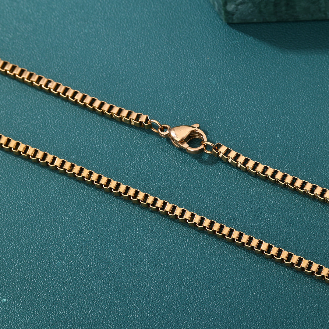 Box Link Chain - 1.5mm〜3mm (Rose Gold)