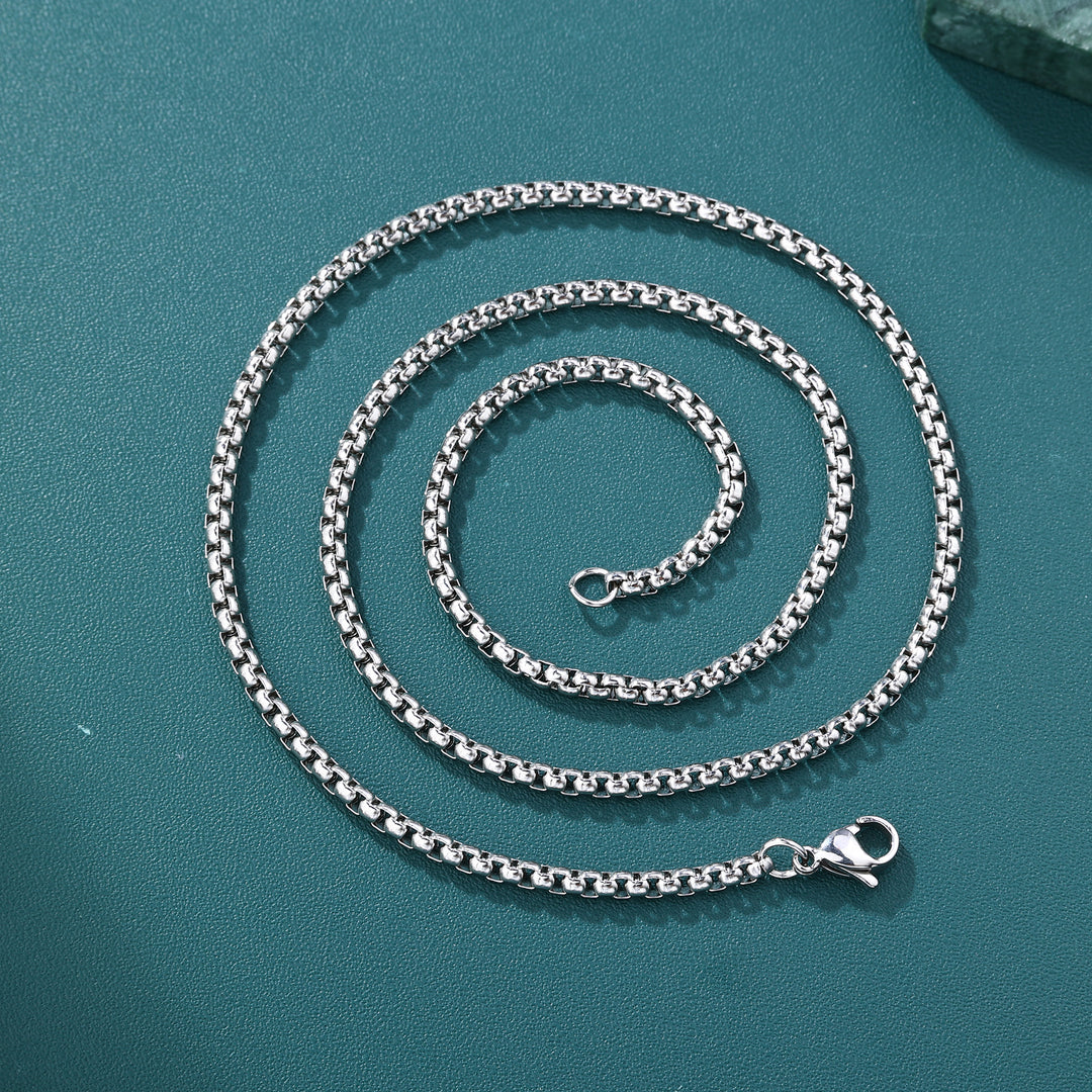 Belcher Link Chain - 2mm〜6mm (White Gold)