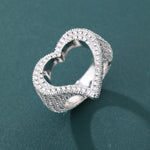 Load image into Gallery viewer, Heart&#39;s Embrace Ring - 21mm (White Gold)
