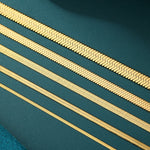 ギャラリービューアに画像を読み込み、Herringbone Chain - 2mm〜6mm (Gold)
