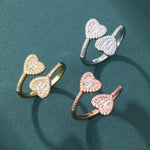 ギャラリービューアに画像を読み込み、Eternal Duo Heart Ring - 17mm (18K Gold)
