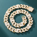 ギャラリービューアに画像を読み込み、Glacier Cuban Chain - 18mm (18K Gold)
