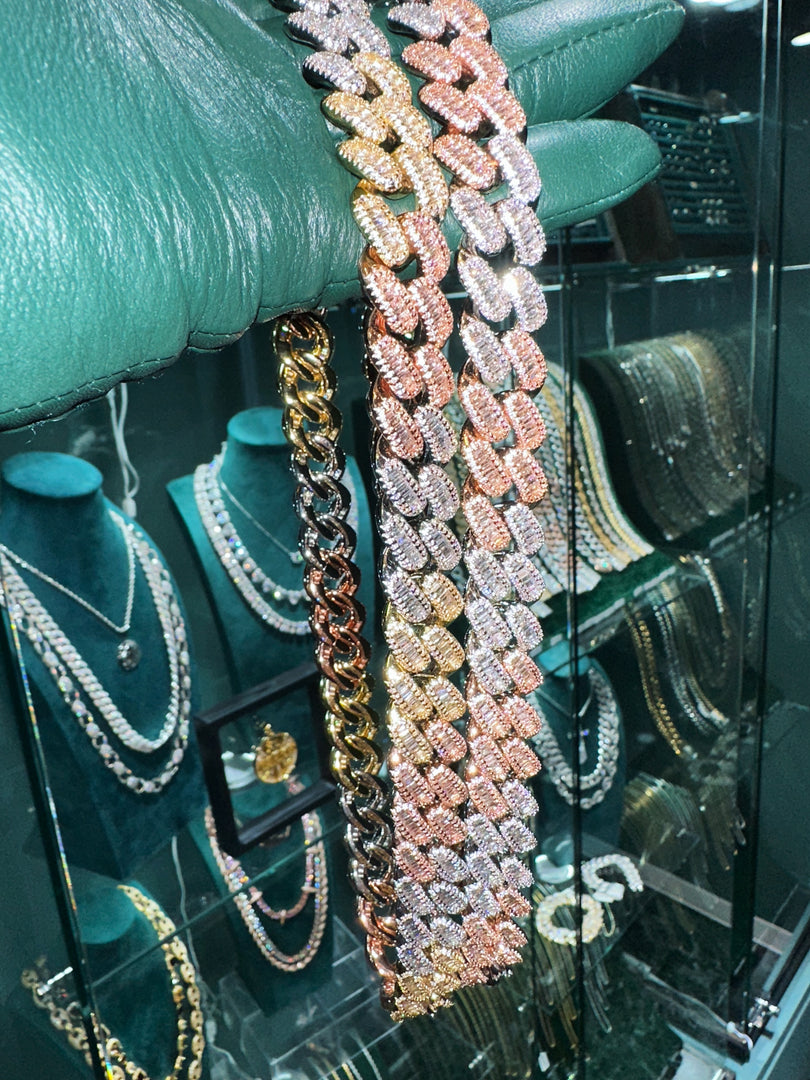 【新商品】Duality Cuban Chain - 15mm (White Gold × Rose Gold)