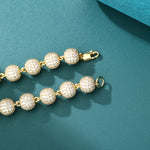 ギャラリービューアに画像を読み込み、Iced Ball Bracelet - 10mm (18K Gold)
