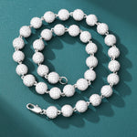 ギャラリービューアに画像を読み込み、Iced Ball Bracelet - 10mm (White Gold)
