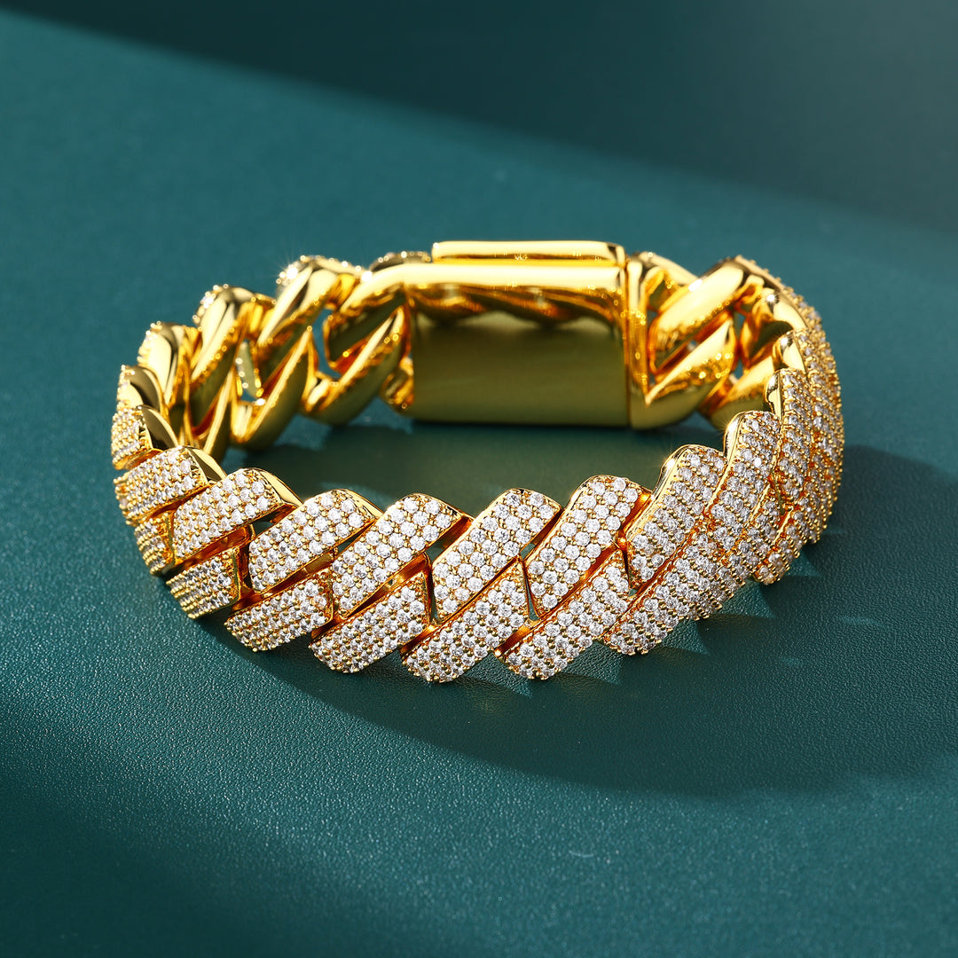 Majesty Cuban Bracelet - 19mm (18K Gold)