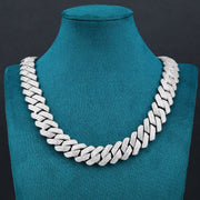 Majesty Cuban Bracelet - 19mm (White Gold)