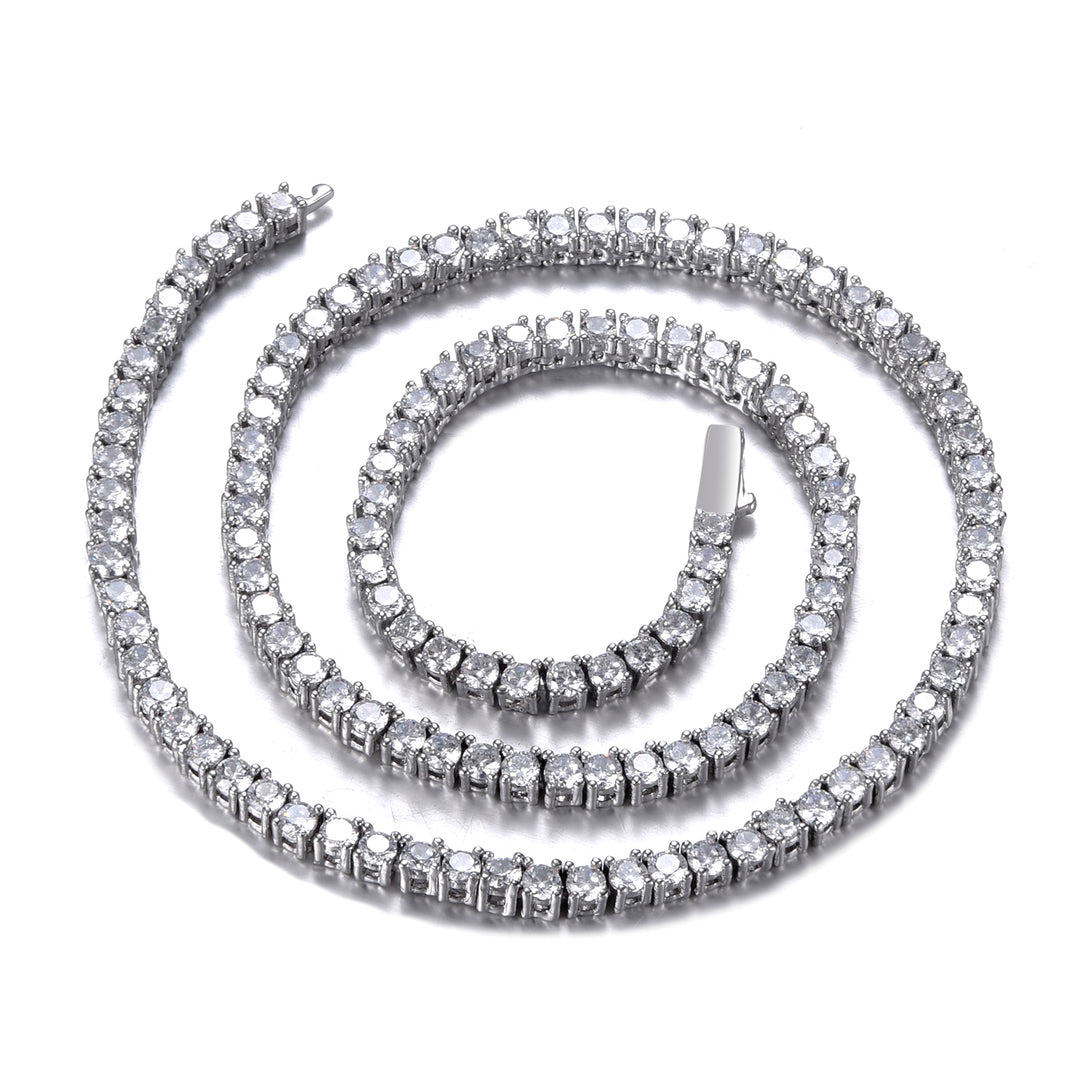 3mm Tennis Chain (White Gold)